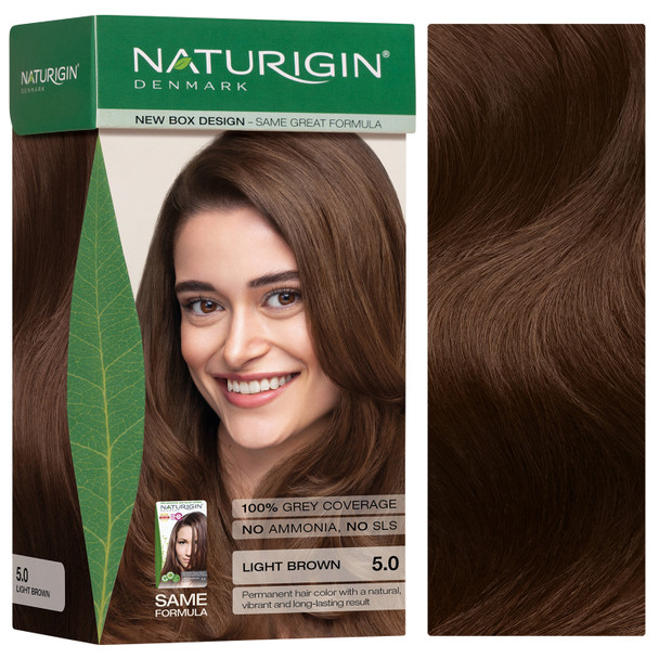 Naturigin Light Brown 5.0 Hair Colour, boje organike, boje naturigin, boje kafe e celet, cokollate per floket, boje per gra shtatzena, teamra, teamra herbals, produkte organike, bojra flokesh, bojra flokesh organike, boje pa paraben dhe amoniak, boje pa kimikate, bojra flokesh pa kimikate