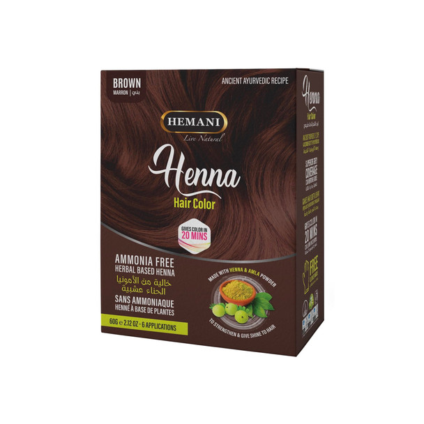 henna, brown henna, organic hair color, hemani, teamra