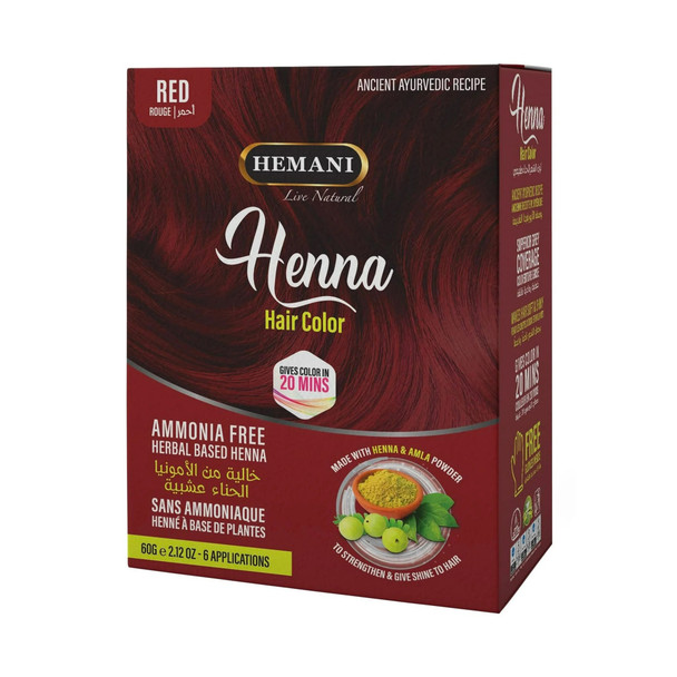 henna, red henna, organic hair color, hemani, teamra