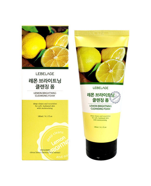 Lemon Brightning Cleansing Foam, lebelage, cleansing foam, lares me limon, teamra, korean skin care