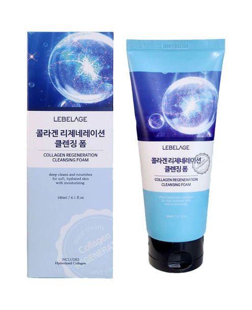 Collagen Regeneration Cleansing Foam, Lares fytyre me kolagjen, korean skin care, organic skin care, teamra, lares fytyre