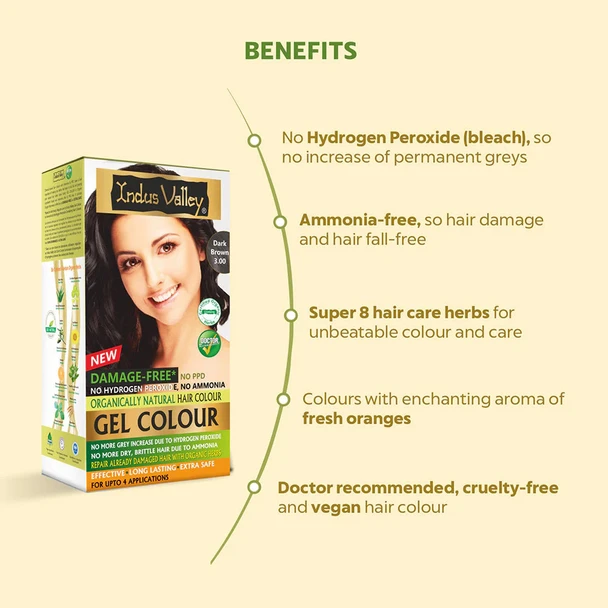 Gel Colour, Boje flokesh, Mbulon thinjat, Pa amoniak, Kena, Natyrale,Organike,4.0, Medim brown,Kafe