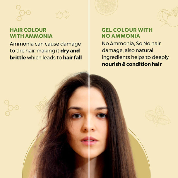 Gel Colour, Boje flokesh, Mbulon thinjat, Pa amoniak, Kena, Natyrale,Organike,4.0, Medim brown,Kafe