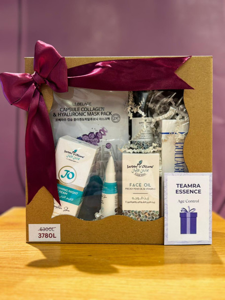 Age control box, Prickly pear & vitamin e face oil, Nourishing night cream , Collagen Spf, Collagen face mask