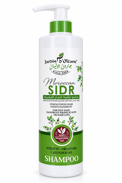 sidr shampoo, anti dandruff shampoo, anti hair loss shampoo, shampoo for oily hair, sidr anti dandruff shampoo, sidr anti hair loss shampoo, sidr shampoo for oily hair, shampo sidr, shampo me sidr, shampo kundër zbokthit, shampo kundër rënies së flokëve, shampo për flokë me yndyrë, shampo për skalp me yndyrë, shampo për flokë që bien, shampo forcuese për flokët, shampo me vaj livandoje, lavender oil shampoo, shampo me vaj argani, shampo me vaj ulliri, shampo me keratinë, oily scalp shampoo, dandruff control shampoo, hair strengthening shampoo, scalp cleansing shampoo, sulfate free shampoo, paraben free shampoo, Jardin d'Oleane Sidr Shampoo, Moroccan Sidr shampoo, Moroccan hair care