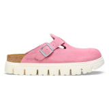 Birkenstock Women's Boston Chunky Candy Pink Suede Leather Clog