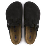 Birkenstock Boston Soft Footbed Clog – Black Suede – Unisex