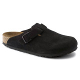 Birkenstock Boston Soft Footbed Clog – Black Suede – Unisex