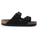 Birkenstock Arizona Soft Footbed – Unisex Sandal – Black Suede Leather