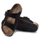 Birkenstock Arizona Soft Footbed – Unisex Sandal – Black Suede Leather