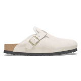 Birkenstock Boston Shearling Clog – Antique White Suede Leather – Women’s