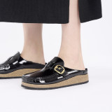 Birkenstock Buckley Clog – Shearling Naplak Black – Women’s