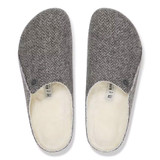 Birkenstock Unisex Zermatt Wool Shearling Herringbone Gray Clog