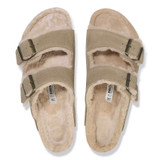 Birkenstock Unisex Arizona Shearling Taupe Suede leather Sandal