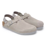 Birkenstock Tokio Clog – Stone Coin Suede Leather – Women’s