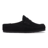 Birkenstock Women's Naples Black Suede Leather Clog