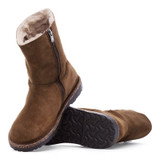 Birkenstock Women's Uppsala Zip Shearling Dark Tea Suede Leather Boot