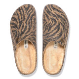 Birkenstock Women's Zermatt Wool Shearling Zebra Toffee Clog