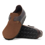 Birkenstock Men's London Dark Tea Suede Oiled Leather Shoe Birkenstock Men's London Dark Tea Suede Oiled Leather Shoe