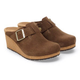 Birkenstock Fanny Clog – Dark Tea Suede Leather – Women’s