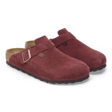 Birkenstock Boston Clog – Zinfandel Suede Leather – Unisex