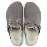 Birkenstock Boston Clog – Shearling Stone Coin Suede Leather – Women’s