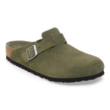 Birkenstock Boston Soft Footbed Clog – Thyme Suede Leather – Men’s