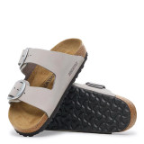 Birkenstock Arizona Sandal – Big Buckle Stone Coin Nubuck Leather – Women’s