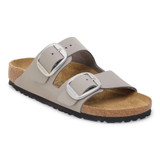 Birkenstock Women's Arizona Big Buckle Stone Coin Nubuck Leather Sandal