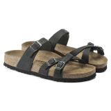 Birkenstock Franca Sandal – Black Oiled Leather – Women’s