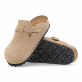 Birkenstock Boston Clog – Suede Leather Sandcastle – Women’s
