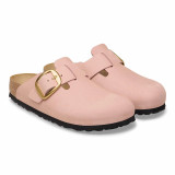 Birkenstock Boston Big Buckle Clog – Nubuck Leather Soft Pink – Women’s