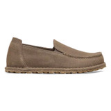Birkenstock Utti Shoe – Gray Taupe Suede Leather – Men’s