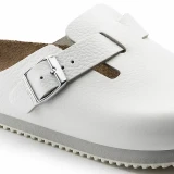 Birkenstock Boston Pro Clog – White Leather – Men's