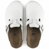 Birkenstock Boston Pro Clog – White Leather – Men's