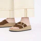 Birkenstock Almina Sandal – Dark Tea Nubuck – Women's