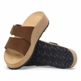 Birkenstock Almina Sandal – Dark Tea Nubuck – Women's