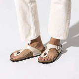 Birkenstock Gizeh Sandal – Birko-Flor Graceful Pearl White – Women’s