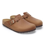 Birkenstock Women's Boston Cognac Oiled Leather Clog