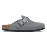 Birkenstock Boston Clog – Braided Basalt Gray Suede Leather – Women’s
