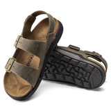 Birkenstock Milano Rugged Sandal – Faded Khaki Oiled Leather – Men’s