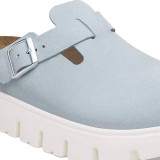 Birkenstock Boston Clog – Chunky Baby Blue Suede – Women’s