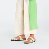 Birkenstock Women's Mayari Faded Lime Nubuck Leather Sandal