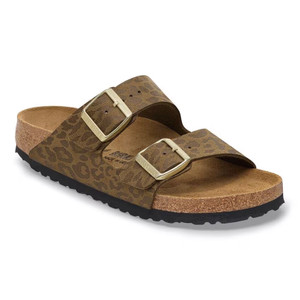 Birkenstock Women's Arizona Leo Khaki Sandal