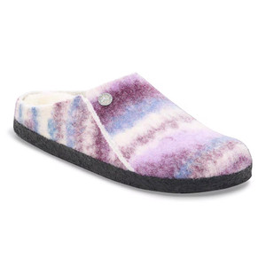 Birkenstock Women's Zermatt Wool Shearling Dyed Stripes Mauve Clog