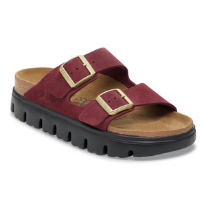 Birkenstock Women's Arizona Platform Zinfandel Suede Leather Sandal