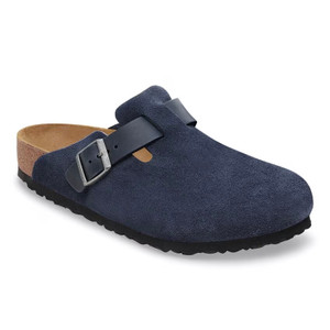 Birkenstock Men's Boston New Navy Suede Oiled Leather Clog