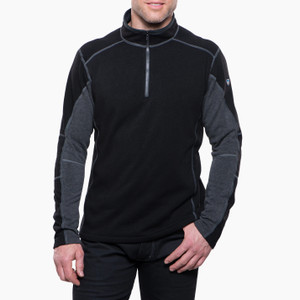 Kuhl Men's Revel 1/4 Zip Fleece - Black/Steel Kuhl Men's Revel 1/4 Zip Fleece - Black/Steel