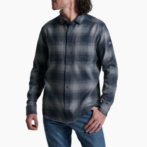 Kuhl Men's Law Flannel Long Sleeve Shirt - Steel Blue