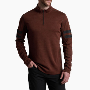 Kuhl Men's Team Merino 1/4 Zip Fleece - Rustic Brick Kuhl Men's Team Merino 1/4 Zip Fleece - Rustic Brick